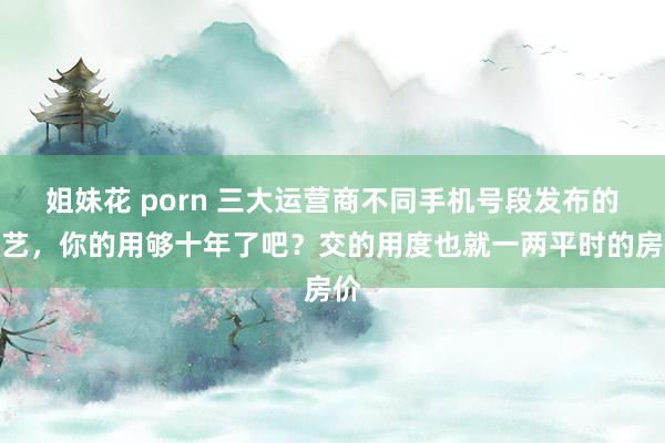 姐妹花 porn 三大运营商不同手机号段发布的技艺，你的用够十年了吧？交的用度也就一两平时的房价