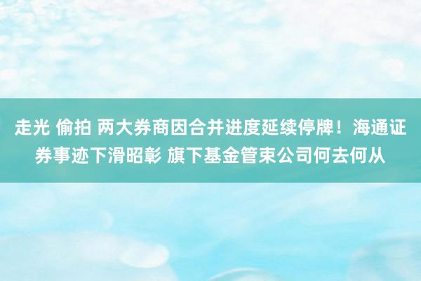 走光 偷拍 两大券商因合并进度延续停牌！海通证券事迹下滑昭彰 旗下基金管束公司何去何从