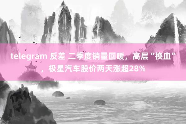 telegram 反差 二季度销量回暖，高层“换血”，极星汽车股价两天涨超28%