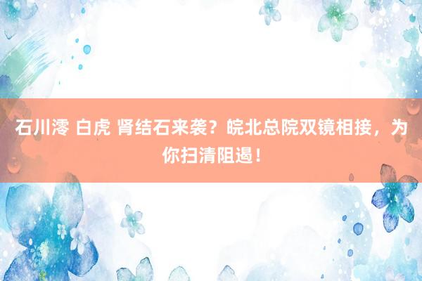 石川澪 白虎 肾结石来袭？皖北总院双镜相接，为你扫清阻遏！