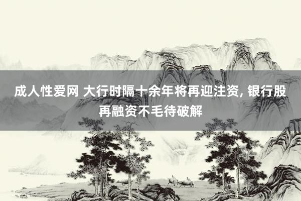 成人性爱网 大行时隔十余年将再迎注资， 银行股再融资不毛待破解