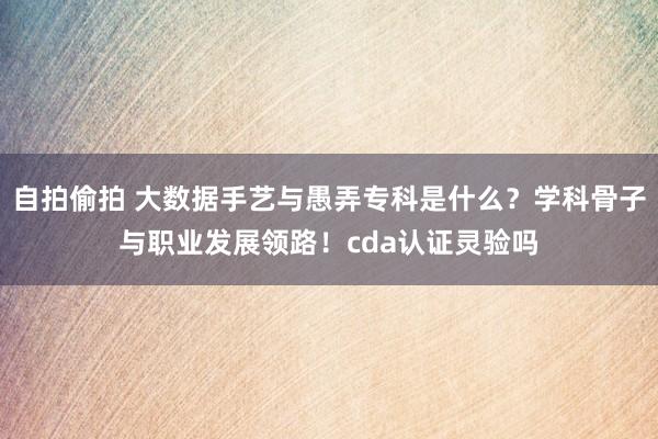 自拍偷拍 大数据手艺与愚弄专科是什么？学科骨子与职业发展领路！cda认证灵验吗