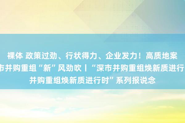 裸体 政策过劲、行状得力、企业发力！高质地案例接连表露 深市并购重组“新”风劲吹丨“深市并购重组焕新质进行时”系列报说念