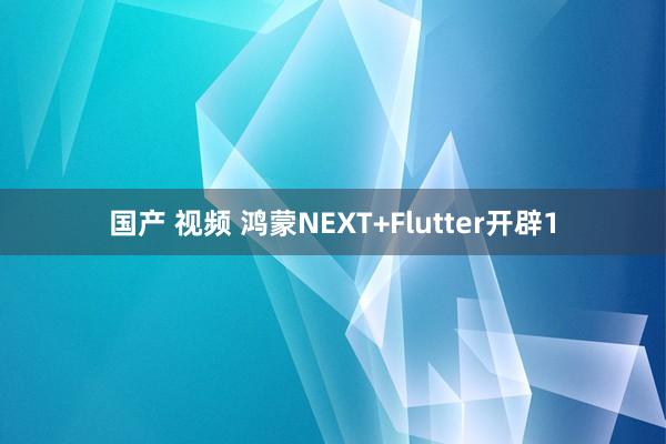 国产 视频 鸿蒙NEXT+Flutter开辟1