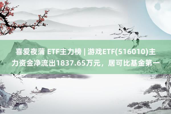 喜爱夜蒲 ETF主力榜 | 游戏ETF(516010)主力资金净流出1837.65万元，居可比基金第一