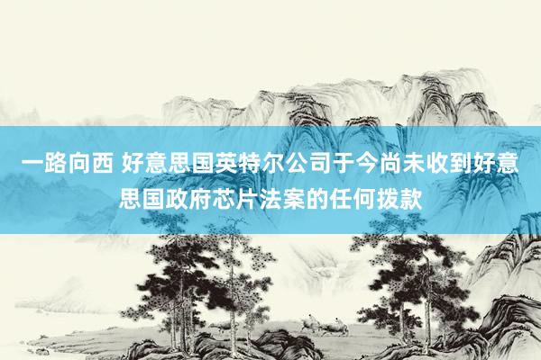 一路向西 好意思国英特尔公司于今尚未收到好意思国政府芯片法案的任何拨款