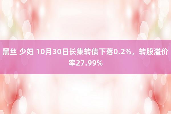 黑丝 少妇 10月30日长集转债下落0.2%，转股溢价率27.99%