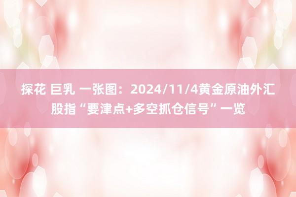 探花 巨乳 一张图：2024/11/4黄金原油外汇股指“要津点+多空抓仓信号”一览