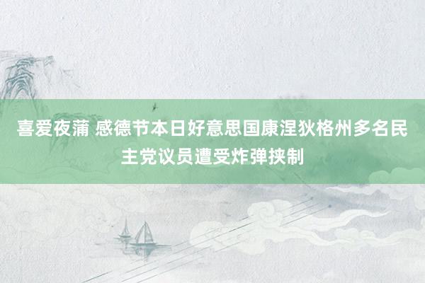 喜爱夜蒲 感德节本日好意思国康涅狄格州多名民主党议员遭受炸弹挟制