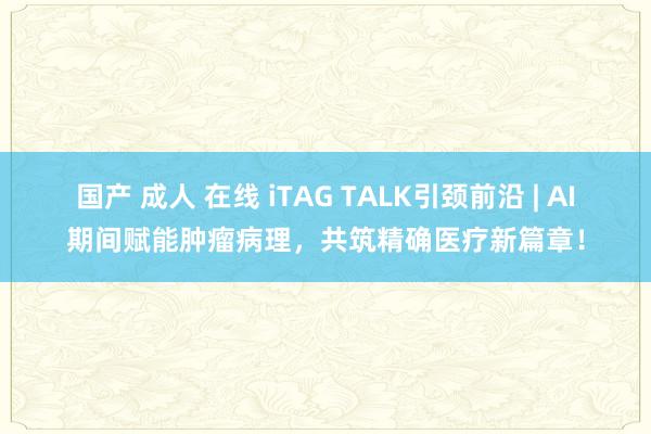 国产 成人 在线 iTAG TALK引颈前沿 | AI期间赋能肿瘤病理，共筑精确医疗新篇章！