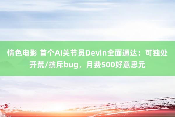 情色电影 首个AI关节员Devin全面通达：可独处开荒/摈斥bug，月费500好意思元