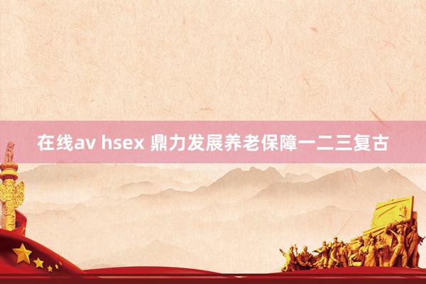 在线av hsex 鼎力发展养老保障一二三复古