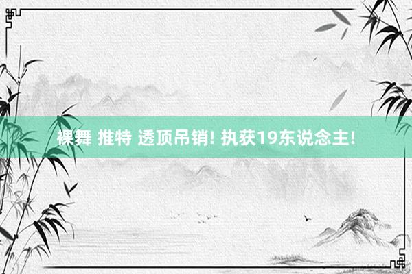 裸舞 推特 透顶吊销! 执获19东说念主!