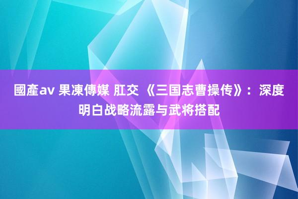 國產av 果凍傳媒 肛交 《三国志曹操传》：深度明白战略流露与武将搭配