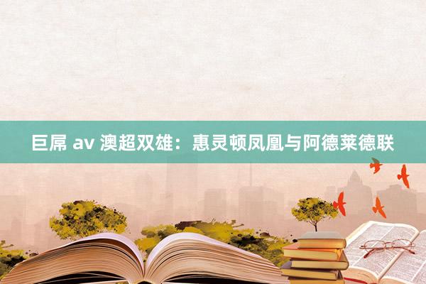 巨屌 av 澳超双雄：惠灵顿凤凰与阿德莱德联